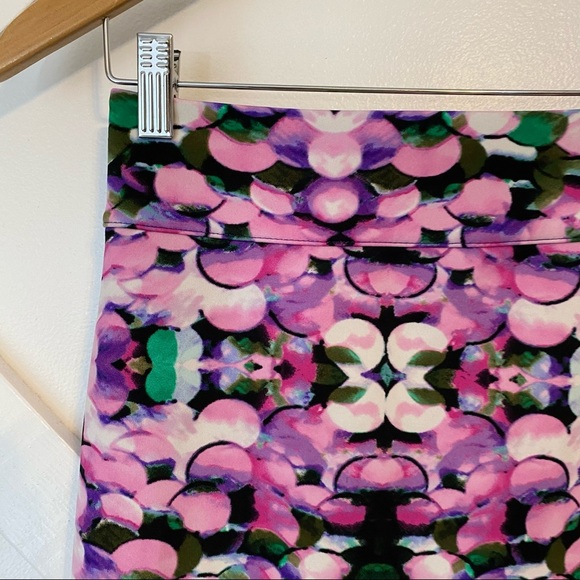 L’Amour Nanette Lepore Watercolor Polka Dot Stretchy Mini Pencil Skirt Sz M - Picture 2 of 8